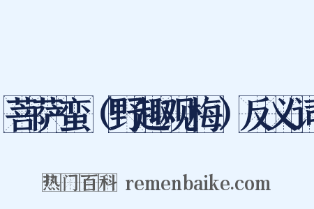 菩萨蛮（野趣观梅）反义词是什么意思的图片